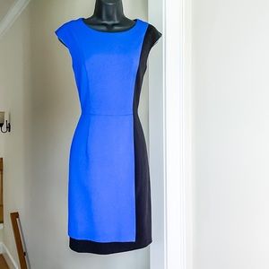 Calvin Klein sz 2 black blue career dress